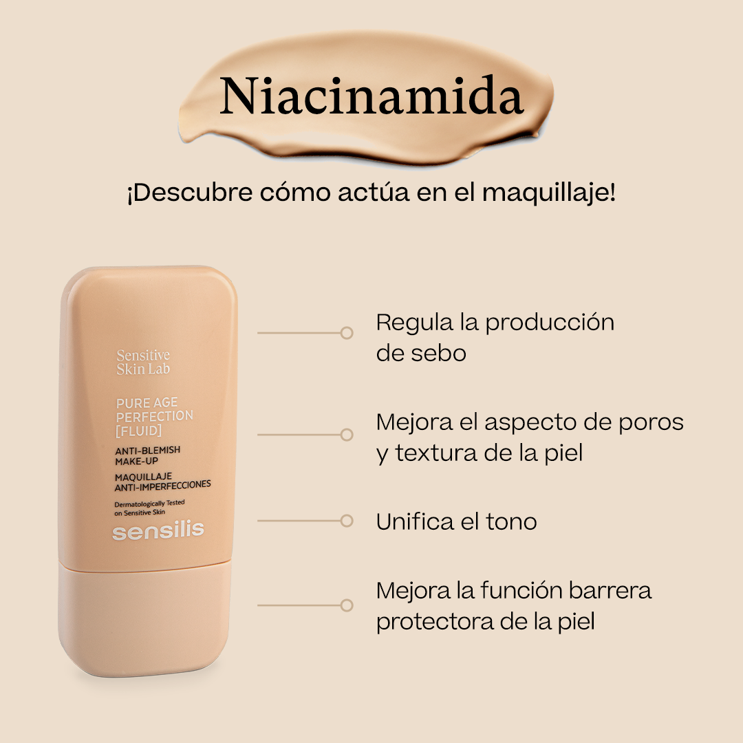 ¡NUEVAS! Pure Age Perfection [Fluid] 3 TONOS / Maquillaje Anti Imperfecciones para Pieles GRASAS