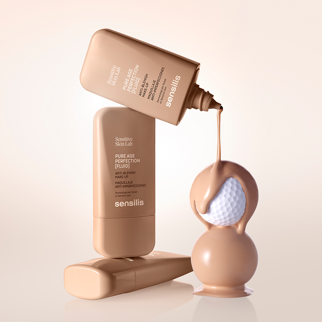 ¡NUEVAS! Pure Age Perfection [Fluid] 3 TONOS / Maquillaje Anti Imperfecciones para Pieles GRASAS