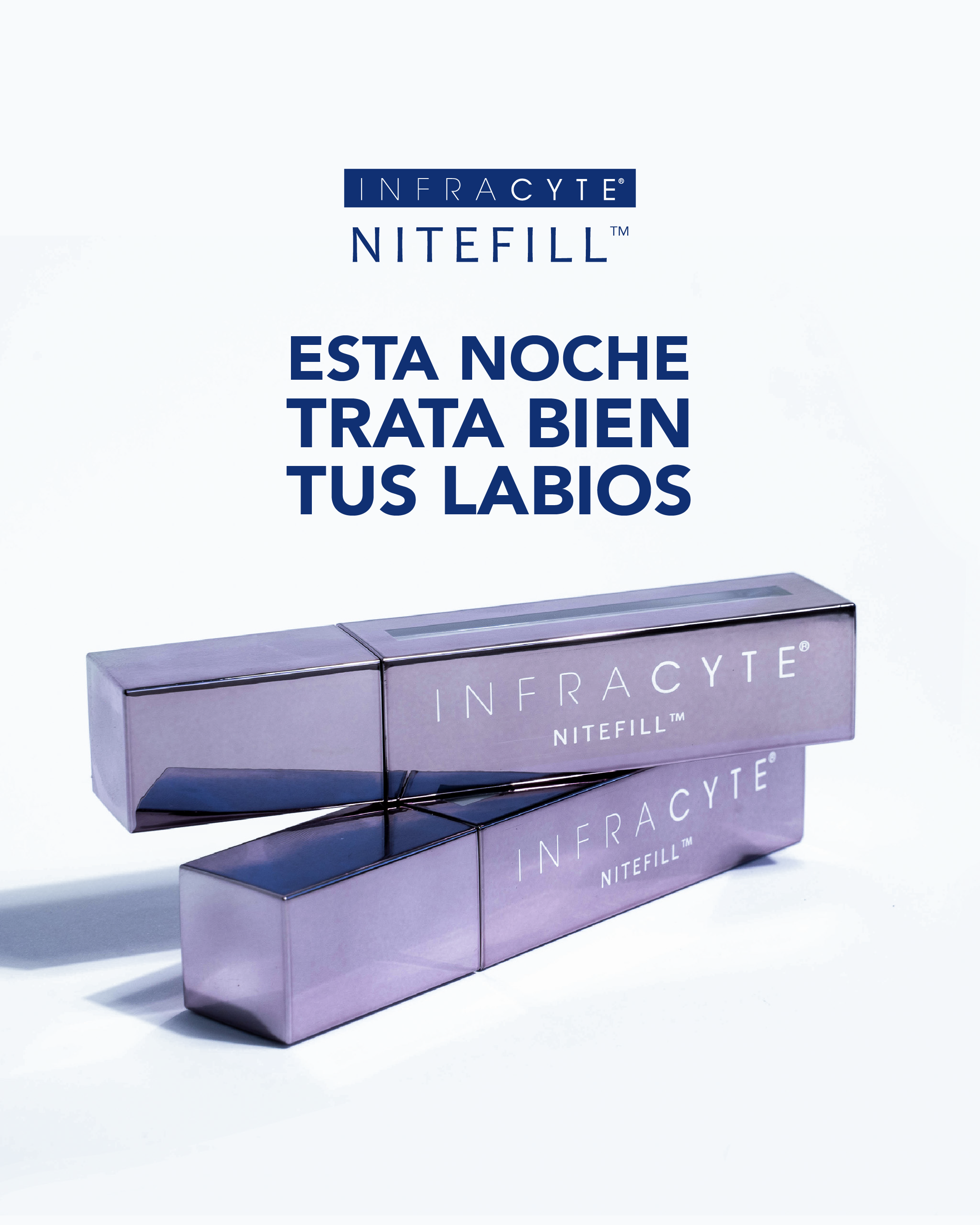 Infracyte NITEFILL / Potente voluminizador labial  para tratar las líneas verticales de los labios, las líneas de expresión y los labios agrietados.