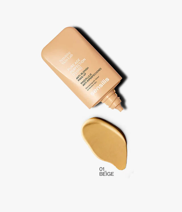 ¡NUEVAS! Pure Age Perfection [Fluid] 3 TONOS / Maquillaje Anti Imperfecciones para Pieles GRASAS